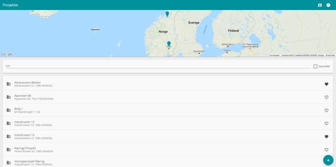 oversikt prosjekter